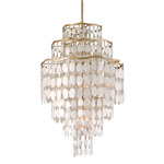 Dolce Chandelier - Champagne Leaf / Capiz Shell / Crystal