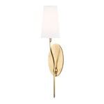 Rutland Wall Sconce - Aged Brass / White