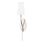 Rutland Wall Sconce - Polished Nickel / White