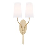 Rutland Wall Sconce - Aged Brass / White