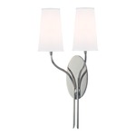 Rutland Wall Sconce - Polished Nickel / White