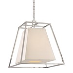 Kyle Pendant - Polished Nickel / White