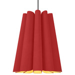 Olivia Pendant - Black / Red / Ash