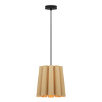 Renata Round Pendant - Black / Ash
