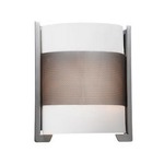 Iron Wall Light - Brushed Steel / Opal