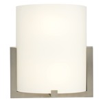 Breez Wall Sconce - Brushed Steel / Opal