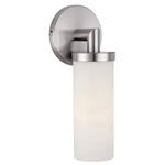 Aqueous 20441 Wall Sconce - Brushed Steel / Opal