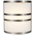 Artemis Wall Sconce - Brushed Steel / Opal