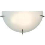 Zenon Wall Light - Brushed Steel / Opal