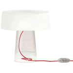 Glam Table Lamp - Clear / Opal White