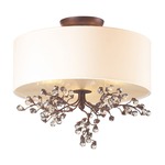 Winterberry Ceiling Semi-Flush Mount - Antique Darkwood