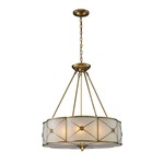 Preston Pendant - Brushed Brass / Frosted