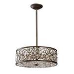 Amherst Pendant - Antique Bronze / Clear Crystal