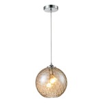 Watersphere Pendant - Polished Chrome / Champagne