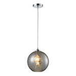 Watersphere Pendant - Polished Chrome / Smoke