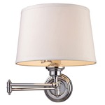 Westbrook Swing Arm Wall Light - Polished Chrome / White