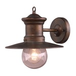 Maritime Outdoor Wall Sconce - Clear Seeded / Hazelnut Bronze