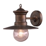 Maritime Outdoor Wall Sconce - Clear Seeded/ Hazelnut Bronze