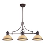 Chadwick Glass Linear Suspension - Bronze / Amber Glass