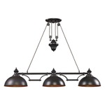 Farmhouse Linear Pendant Light - Bronze