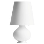 Fontana Large Glass Table Lamp - White / White