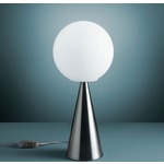 Bilia Table Lamp - Nickel / White Glass