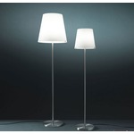 3247 Floor Lamp - Nickel Plated / White