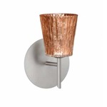 Nico Wall Light - Satin Nickel / Stone Copper Foil