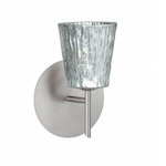 Nico Wall Light - Satin Nickel / Stone Silver Foil