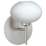 Lasso Wall Light - Satin Nickel / Opal Ribbed