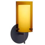 Pahu Wall Light - Bronze / Transparent Armagnac / Opal