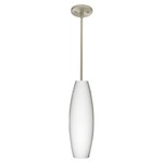 Tara Pendant  - Satin Nickel / Opal Matte