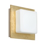 Alex Wall Light - Satin Nickel / Gold Foil