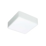 Geo Square Flush Mount - White / Opal Matte