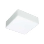 Geo Square Flush Mount - White / Opal Matte