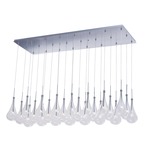 Larmes LED Linear Suspension - Polished Chrome / Clear