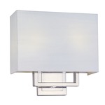 Edinburg Square LED Wall Sconce - Satin Nickel / White