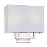 Edinburg Square LED Wall Sconce - Satin Nickel / White