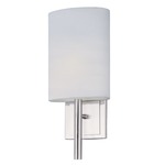 Edinburg Oval LED Wall Sconce - Satin Nickel / White