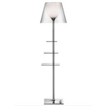 Bibliotheque Floor Lamp - Chrome / Transparent