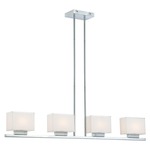 Cubism Linear Suspension - Chrome / White