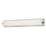 Cubism LED Linear Bathroom Vanity Light - Chrome / White