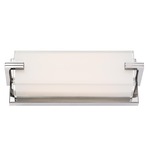 Cubism LED Linear Bathroom Vanity Light - Chrome / White