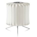 Lantern Tripod Table Lamp - Brushed Nickel / White