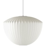 Apple Pendant - Brushed Nickel / White