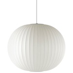 Ball Pendant - Brushed Nickel / White