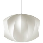 Propeller Pendant - Brushed Nickel / White