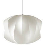 Propeller Pendant - Brushed Nickel / White