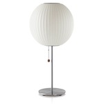 Ball Lotus Table Lamp - Brushed Nickel / White