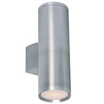 Lightray Plain Up/Down Outdoor Wall Light - Brushed Aluminum